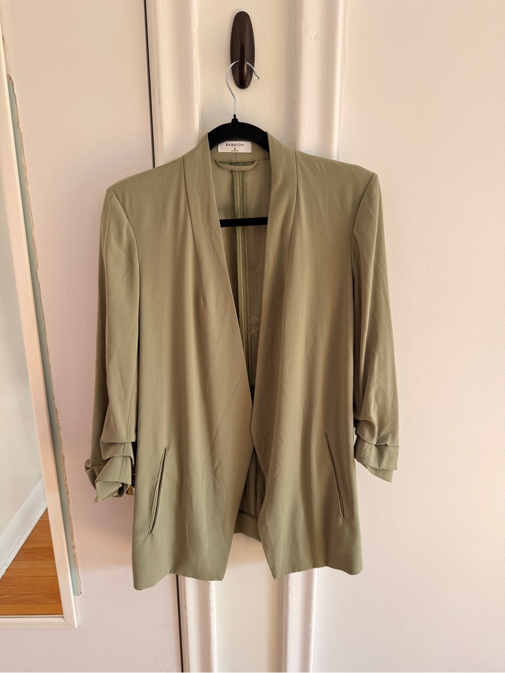 Aritzia Babaton Power Hip Blazer - Sage Green